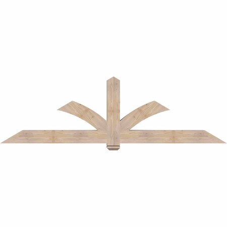 Ekena Millwork Redmond Smooth Timber Gable Bracket, Douglas Fir, 96"W x 28"H x 5 1/2"D x 5 1/2"F, 7/12 Pitch GBW096X28X0606RED00SDF